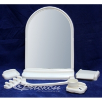 Набор д/ван ком с зерк ЕЛЕНА МХ/ADRIA (6 пред) беж/крем