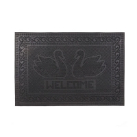 Коврик резиновый 40*60 см "лебеди" черный