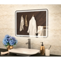 Зеркало MIXLINE "Адриана" 800*700 (ШВ) сенсорный выключатель, светодиодная подсветка Зеркало MIXLINE "Адриана" 800*700 (ШВ) сенсорный выключатель, светодиодная подсветка