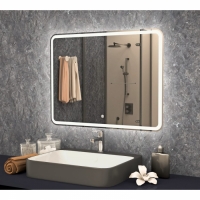 Зеркало MIXLINE "Альдо" 800*700 (ШВ) сенсорный выключатель, светодиодная подсветка Зеркало MIXLINE "Альдо" 800*700 (ШВ) сенсорный выключатель, светодиодная подсветка