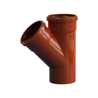 110 тройник на 110 угол 45 ПП ПОЛИТЭК наруж.