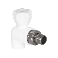 Кран шаровой TEBO PP-R для радиатора 20х1/2" угловой