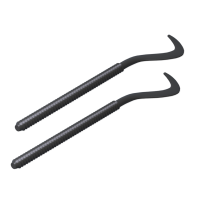 Комплект плоских кронштейнов с дюбелями 7,2х170мм, черные Комплект плоских кронштейнов с дюбелями 7,2х170мм, черные