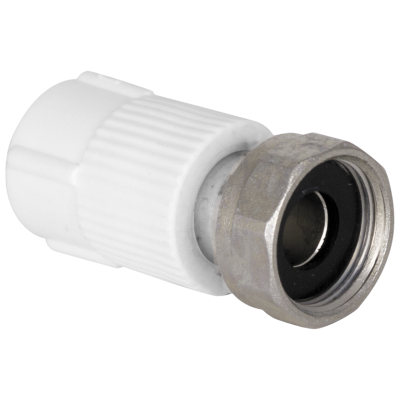 Муфта TEBO PP-R с накидной гайкой 20x1/2" (мет.штуцер) Муфта TEBO PP-R с накидной гайкой 20x1/2" (мет.штуцер)