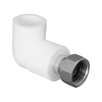 Угольник TEBO PP-R 90гр с накидной гайкой 25х3/4"