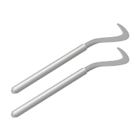 Комплект плоских кронштейнов с дюбелями 7,2х170мм, серебристые