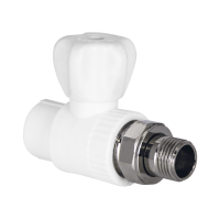 Кран шаровой TEBO PP-R для радиатора 20х1/2" прямой
