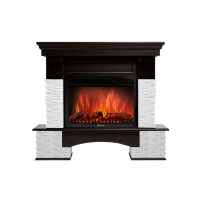 Портал Firelight Pietra Nuovo 25 камень сланец белый, шпон темный дуб