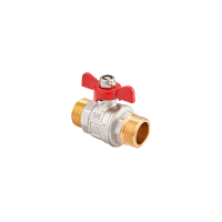 Кран шаровой латунный Ду 15 PN40 нр-нр, бабочка