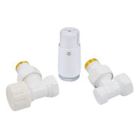 Комплект подключения угловой STANDARD MINI 1/2" (белый) с термоголовкой MINI DIAMANT М30х1,5