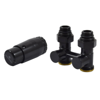 Комплект узла нижнего подкл прямой STANDARD 3/4" (Ral 9005) с термогол. М30х1,5, ниппеля 1/2"Х3/4" Комплект узла нижнего подкл прямой STANDARD 3/4" (Ral 9005) с термогол. М30х1,5, ниппеля 1/2"Х3/4"