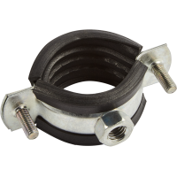 Хомут метал.трубный с резин.профилем и гайкой - 1" (32-38) М8