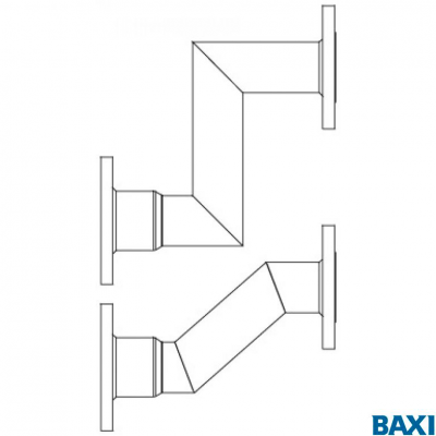 Трубы подачи/возврата BAXI в разделитель производительностью 28 м3/ч Dn80