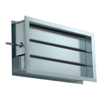 DRr 300х150 воздушный клапан с подставкой под электропривод