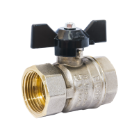 Кран шаровой латунный LD Pride 47.15.B-Н.Б Ду 15 Ру 40 вн-нр, (бабочка)