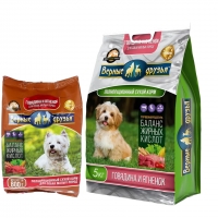 Верные друзья Корм сухой для собак малых пород 5кг Говядина и ягненок
