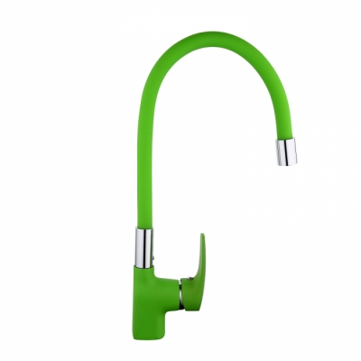 Смеситель для кухни 35к F4453-05 FRAP высокий излив п/гайку Зеленый