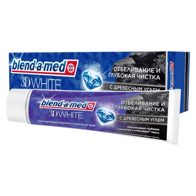 Зубная паста BLEND-A-MEDОтбеливание и глубокая чистка с Древесным углем 100 мл.