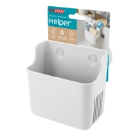 Держатель подвесной на присосах helper, 127х90х124 мм (белый) арт.4332270 Бытпласт Держатель подвесной на присосах helper, 127х90х124 мм (белый) арт.4332270 Бытпласт