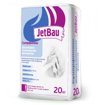 Шпатлевка полимерная финишная Суперфиниш JetBau , 20 кг