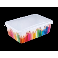 Лоток для мелочей Карандашница большой с крышкой (22х14х7см) BQ2255