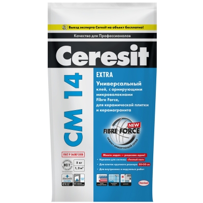 Клей для плитки Extra Ceresit СМ 14 (5кг)