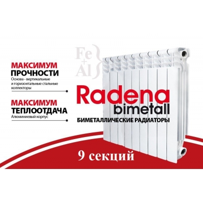 CN-RA Радиатор биметаллический RADENA BIMETALL CS 500 9 секции