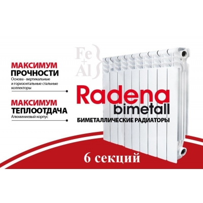 IT-RA Радиатор биметаллический RADENA BIMETALL CS 350 6 секции