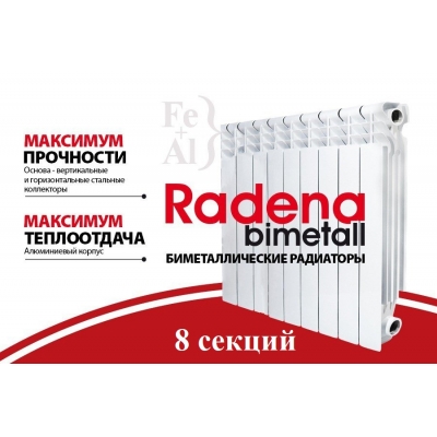 CN-RA Радиатор биметаллический RADENA BIMETALL CS 500 8 секции