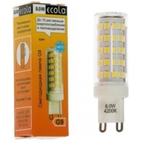 Лампа светодиодная G9 12,0W Corn Micro 220V 4200K 360° 65x19 Ecola