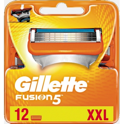 Сменные кассеты для бритья GILLETTE FUSION 12 шт
