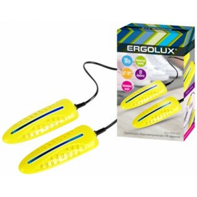 Сушилка для обуви электрическая ERGOLUX 10W 220-240 В желтая ELX-SD03-C07 с УФ эффектом 1/10