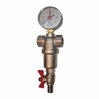 Фильтр самоочищающийся 1/2'' вн/вн с манометром VALTEC VT.389.N.04 Фильтр самоочищающийся 1/2'' вн/вн с манометром VALTEC VT.389.N.04