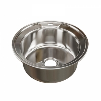 Мойка круг д 49 (0,8) вып 3 1/2 MIXLINE(гл.чаши 18см) с сифоном