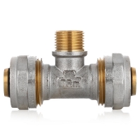 Тройник 26х1х26 ц/ш/ц латунь STM